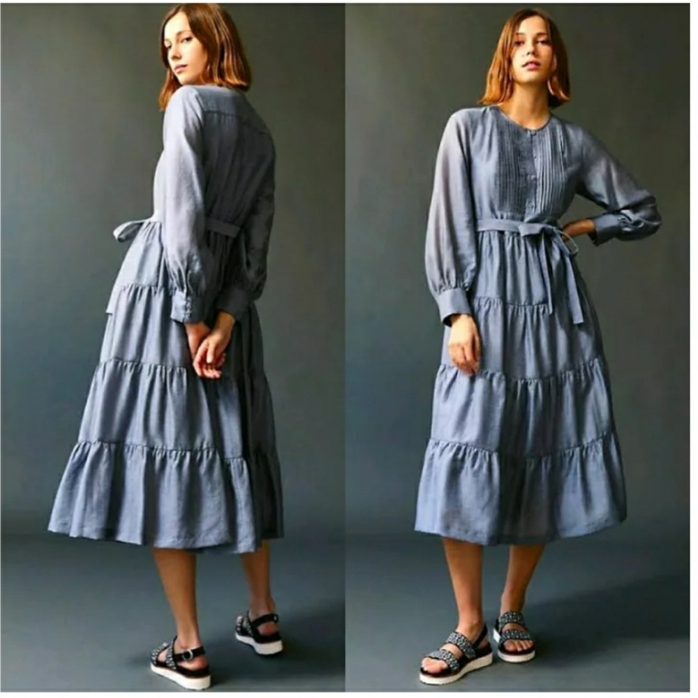 Mare Mare x Anthropologie Agosta Tiered Midi Dress